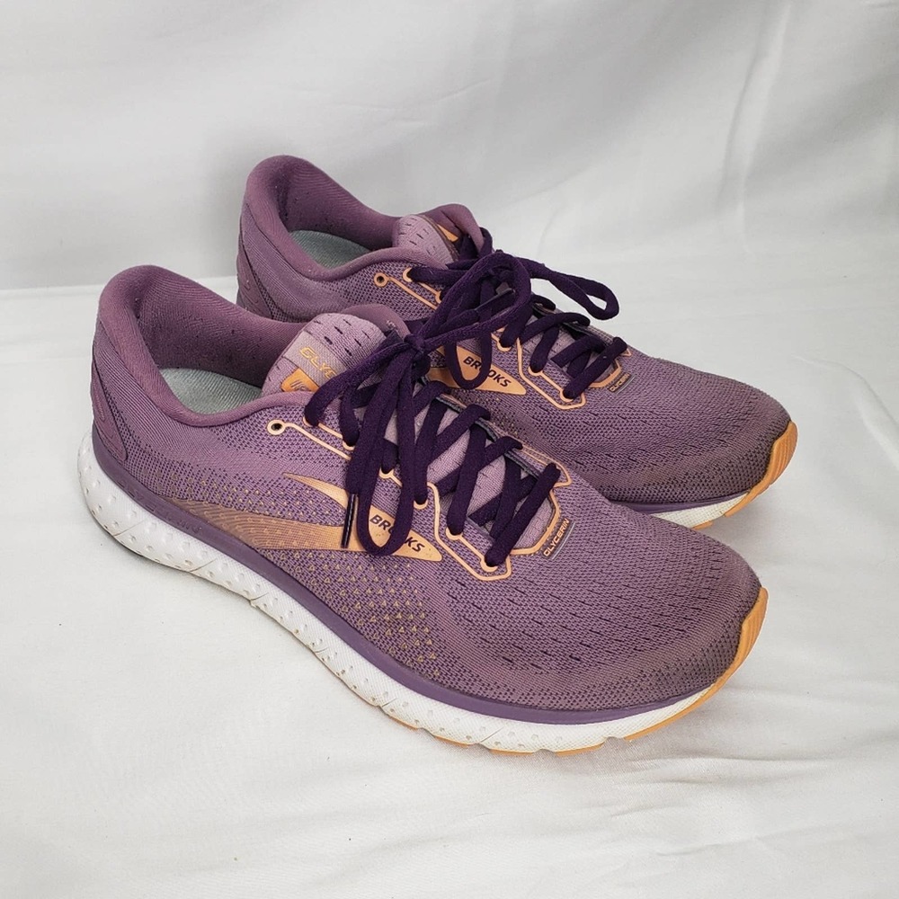 Brooks glycerin 18 road running sneaker lace up purple womens 10
